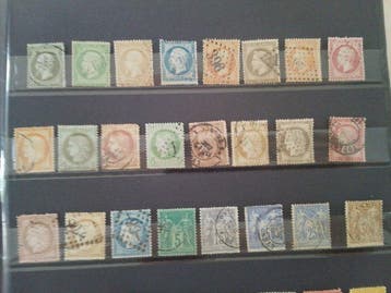 France 1862/1898 - Lot timbres France Napoléon/Cérès/Sage, Gestempeld