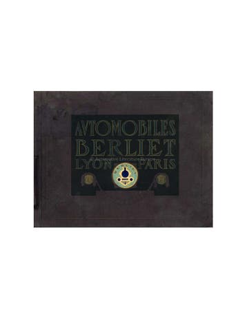 1914 BERLIET AUTOMOBILES BROCHURE FRANS