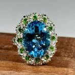 Zonder minimumprijs - Ring 925 zilver natuurlijk Topaas -