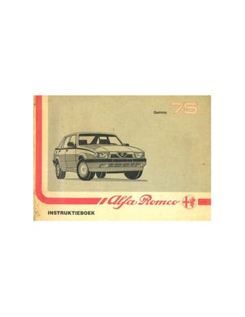 1990 ALFA ROMEO 75 INSTRUCTIEBOEKJE NEDERLANDS