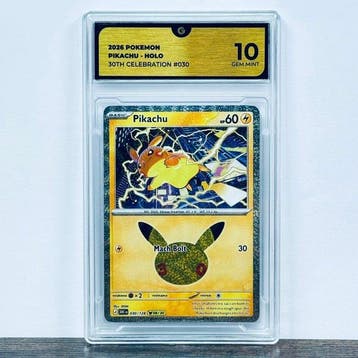 Pokémon Graded card - Pikachu 030 - 30th Anniversary –