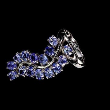 Zonder minimumprijs - Ring 14K witgoud verguld 925