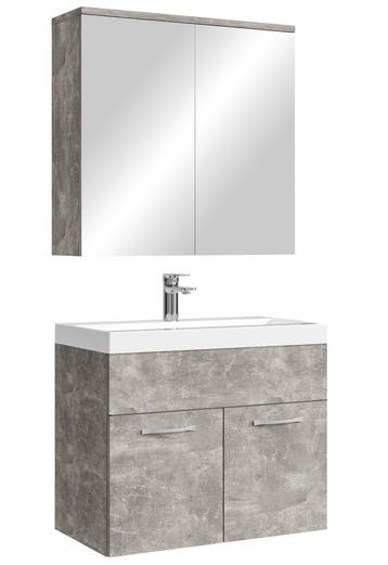 Badkamermeubel Set Montreal 01 60 cm Beton Grijs Badmeubel, Verzenden, Nieuw