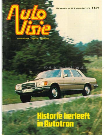 1973 AUTOVISIE MAGAZINE 36 NEDERLANDS, Ophalen of Verzenden, Nieuw