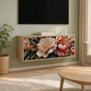vidaXL Wand gemonteerd TV Kast BORNE 102 x 33 x 40 cm Sonoma, Verzenden