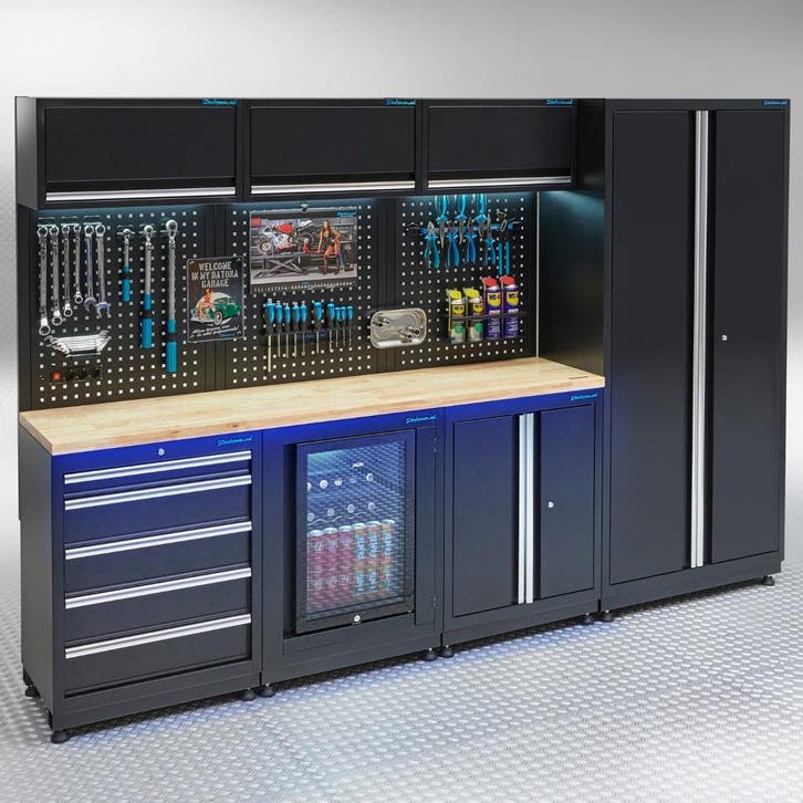 Datona Werkplaatsinrichting PREMIUM eiken werkblad met, Doe-het-zelf en Bouw, Werkbanken, Ophalen of Verzenden