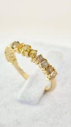 Ring - 14 karaat Geel goud - 1.21ct. tw. Gemengde kleuren, Nieuw