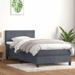 vidaXL Boxspring met matras en LED fluweel donkergrijs, Verzenden, Nieuw