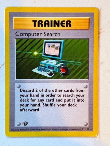 Pokémon - 1 Card - computer search 71/102 Première édition -, Nieuw