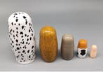“Partners” Dog Matryoshka Set – Wooden - Pop (Dalmatian,