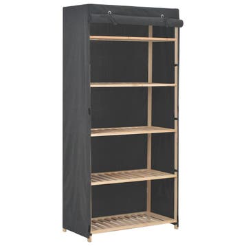 vidaXL Kledingkast 79x40x170 cm stof grijs, Verzenden