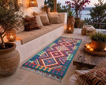 Amira kilim - inutilisé - Tapis - 210 cm - 65 cm - Avec