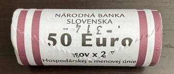 Slowakije. 2 Euro 2009 10 Ans UEM (25 pieces) in roll