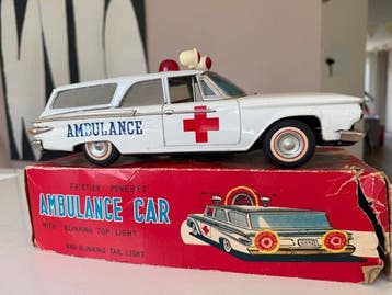 Ichiko - Voiture jouet en étain - Ambulance Car - 1950-1960, Antiquités & Art