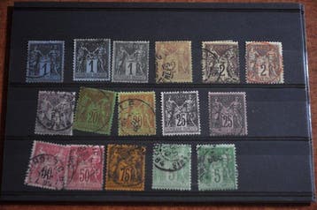 Frankrijk en koloniën - Partij vanaf klassiek op, Postzegels en Munten, Gestempeld