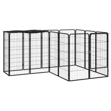 vidaXL Hondenkennel 14 panelen 50 x 100 cm gepoedercoat, Verzenden