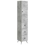 vidaXL Kast Set 2 pcs Betongrijs 34,5 x 34,5 x 90 cm Bewerkt, Huis en Inrichting, Kasten | Overige, Verzenden, Nieuw