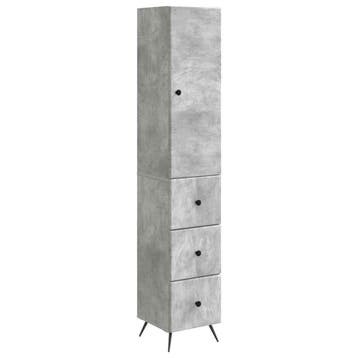 vidaXL Kast Set 2 pcs Betongrijs 34,5 x 34,5 x 90 cm Bewerkt, Huis en Inrichting, Kasten | Overige, Verzenden, Nieuw