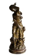 François-Hippolyte Moreau (1832-1926) - Beeld, La charmeuse, Antiek en Kunst