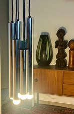 Cluster plafondlamp (6) - Chroom, Antiek en Kunst