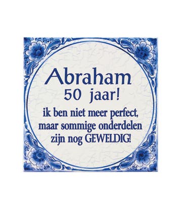Delfts Blauw Tegel Abraham 14,5cm, Verzenden, Nieuw