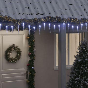 vidaXL Kerst IJspegellamp 200 LEDs Koud Wit 20 m Acryl PVC, Verzenden, Nieuw