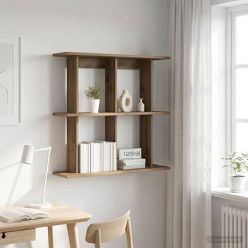 vidaXL Wandplank Muurmontage Artisanaal eiken 80 x 20 x 75, Verzenden