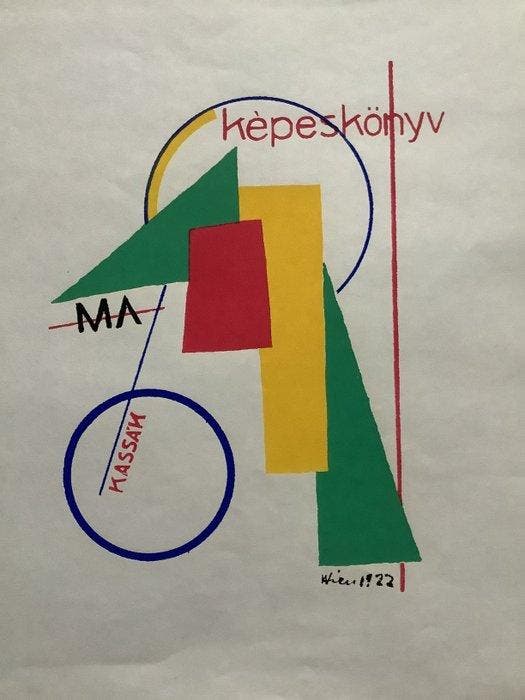 Lajos Kassák - Képeskönyv 1922/1965 Mappe Carl Laszlo, Antiek en Kunst, Antiek | Overige Antiek