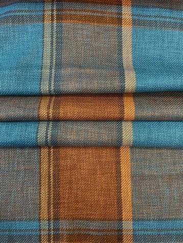 Tissu très doux en fibre naturelle à carreaux, de couleurs, Antiquités & Art, Tapis & Textile