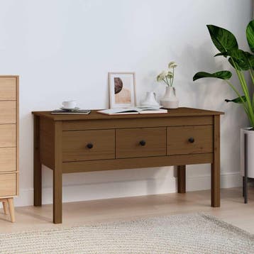 vidaXL Salontafel 102x49x55 cm massief grenenhout, Verzenden, Nieuw