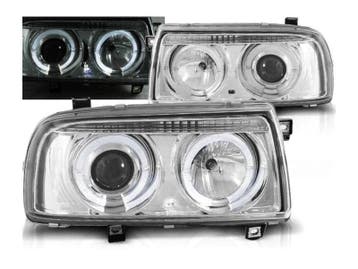 Angel Eyes koplampen Chrome geschikt voor VW Vento, Verzenden