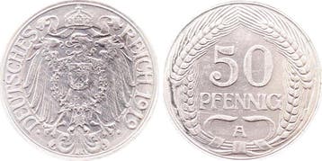 Duitsland Probe 50 Pfennig 1919 A Probe Aluminium J 301 Rrr, Verzenden, België
