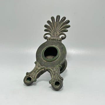 Lampe à huile - Bronze, Antiquités & Art, Curiosités & Brocante