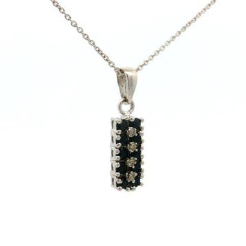 Zonder minimumprijs - Hanger Zilver - 0.80ct. tw. Saffier -, Handtassen en Accessoires, Antieke sieraden