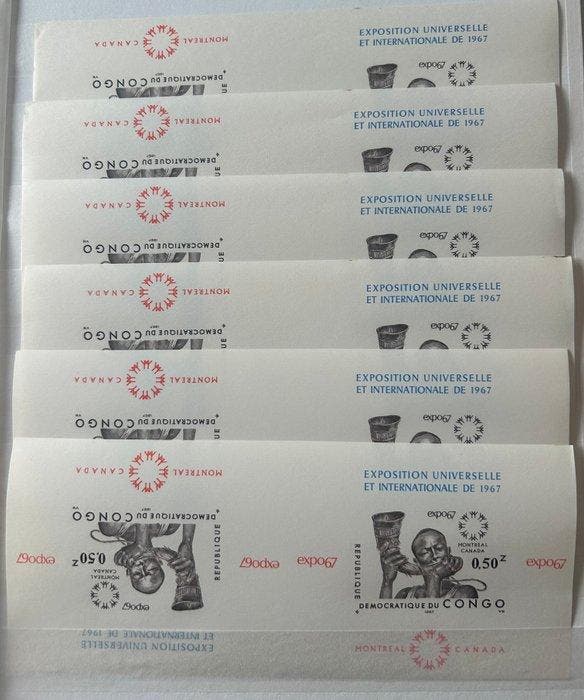 Belgisch-Congo 1967 - Omgekeerd paar Internationale, Postzegels en Munten, Postzegels | Europa | België