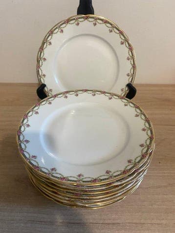 ML V FRANCE, Limoges - Service à dessert (9) - Porcelaine -