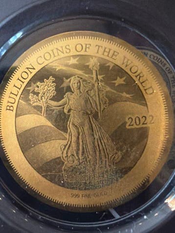 Tsjaad. 5000 Francs 2022 Liberty, 1/200 Oz (.999) (Zonder