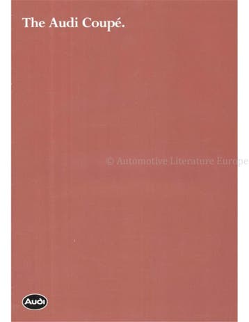 1981 AUDI COUPE BROCHURE ENGELS
