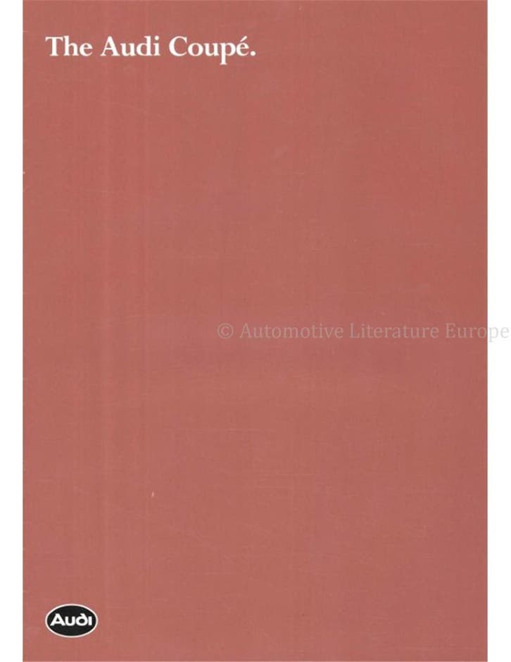 1981 AUDI COUPE BROCHURE ENGELS, Livres, Autos | Brochures & Magazines