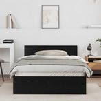 vidaXL Bedframe Zwart Eiken 193 x 125 x 70 cm Bewerkt hout, Verzenden, Nieuw