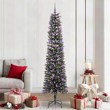 vidaXL Kunstkerstboom met 300 LED Groen 210 cm PVC en, Verzenden, Nieuw