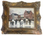 Hollandse School (XX) - Volendam hotel van Diepen, Antiek en Kunst