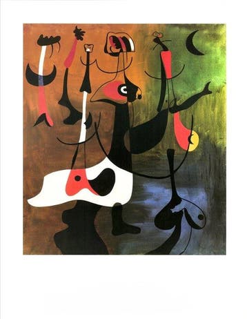 Joan Miró - “Personnages Rythmiques, 1934”. - Jaren 1980, Antiek en Kunst