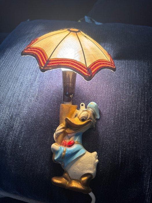 Disney - Figuur - Donald Duck lamp - Metaal, Fabric, Verzamelen, Disney
