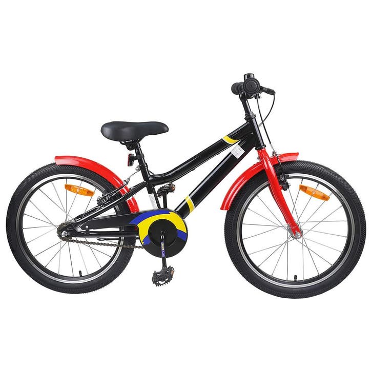 vidaXL Kinderfiets 24 Inch voor 8-12 jaar oud Zwart rood, Fietsen en Brommers, Fietsen | Racefietsen, Nieuw, Verzenden