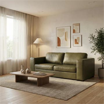 Leren bank Flow - 2,5 zits, Huis en Inrichting, Nieuw, Ophalen of Verzenden, Modern, 200 tot 250 cm