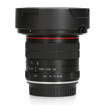 Meike EF-S 8mm f/3.5 - Groothoeklens - 1 jaar garantie, Ophalen of Verzenden