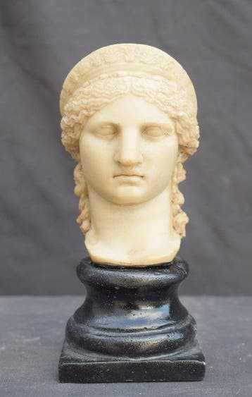 sculptuur, Busto di Hera - 14.5 cm - Marmer, Antiek en Kunst