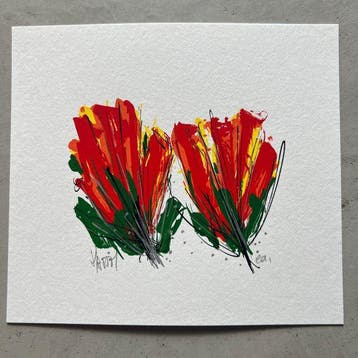 Ad van Hassel (1953) - Tulips (lot of 4)