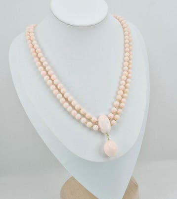 Corail - Argent, Plaqué or - Collier - CORAIL ROSE, Bijoux, Sacs & Beauté
